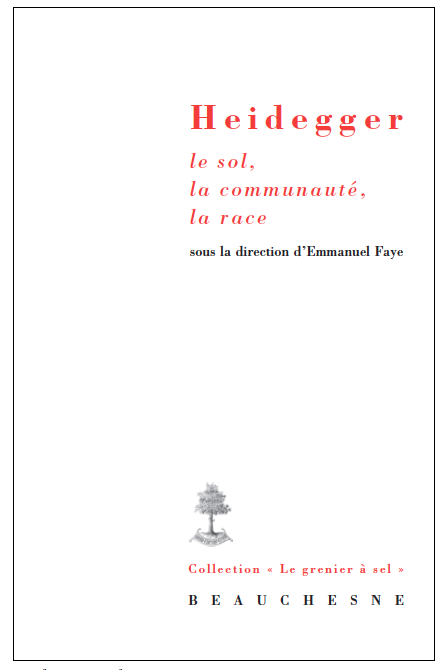 Couverture de l'ouvrage "Heidegger, le sol, la communauté, la race"