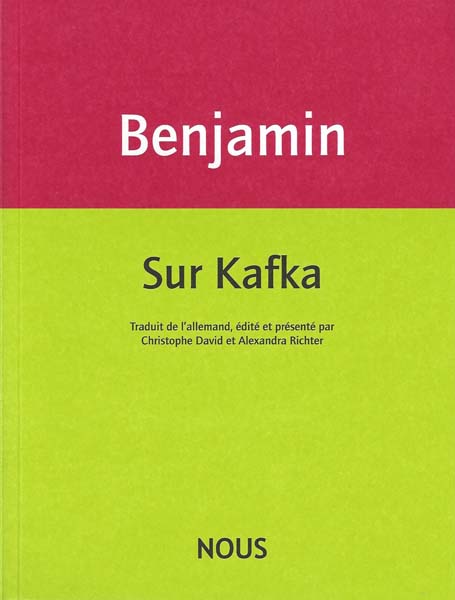 Couverture de l'ouvrage "Walter Benjamin. Sur Kafka"