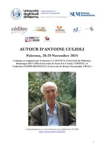 Affiche du colloque "Autour d'Antoine Culioli"