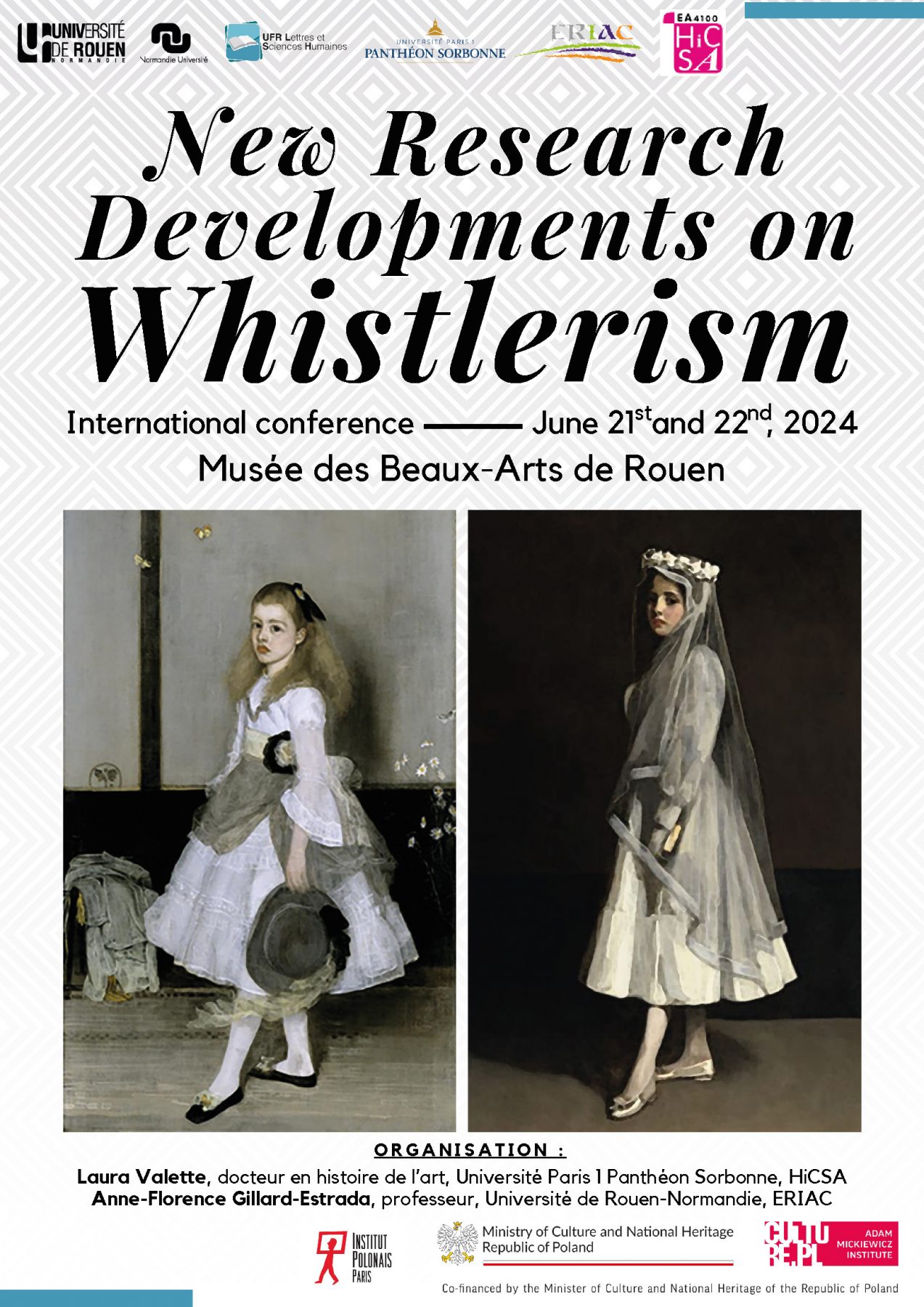 Affiche du colloque "New Research Developments on Whistlerism"