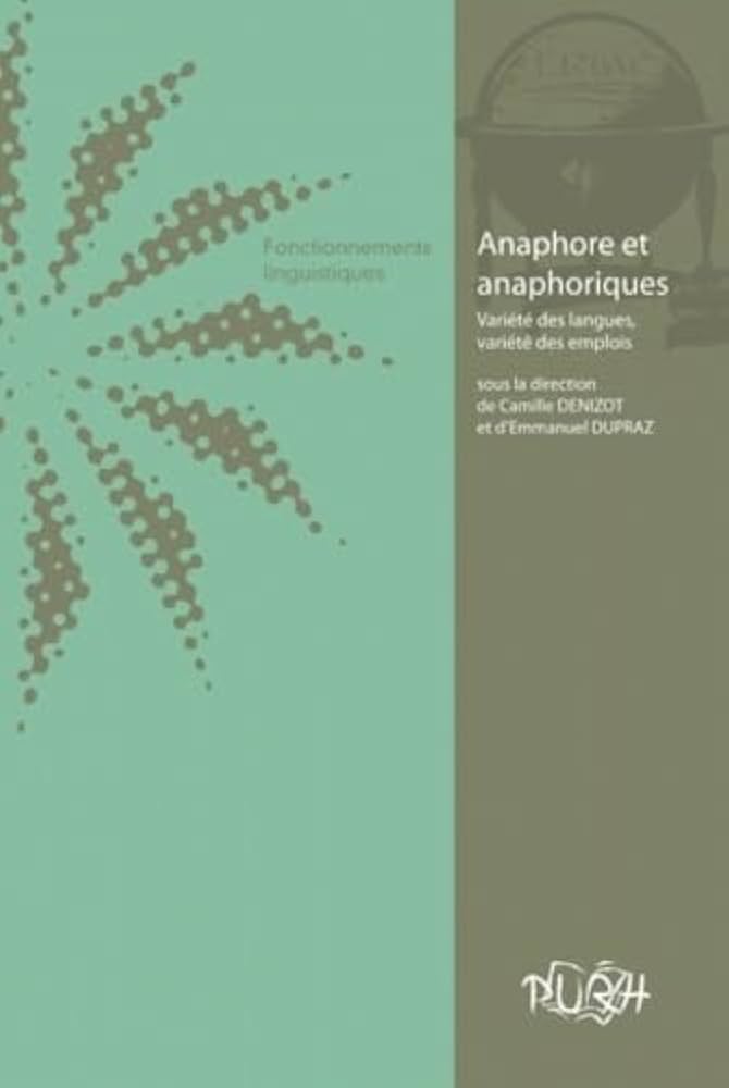 Couverture de l'ouvrage "Anaphore et anaphoriques : variété des langues, variété des emplois"