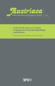 Lire la suite à propos de l’article Le travail de retour sur le passé à l’époque de la Seconde République autrichienne