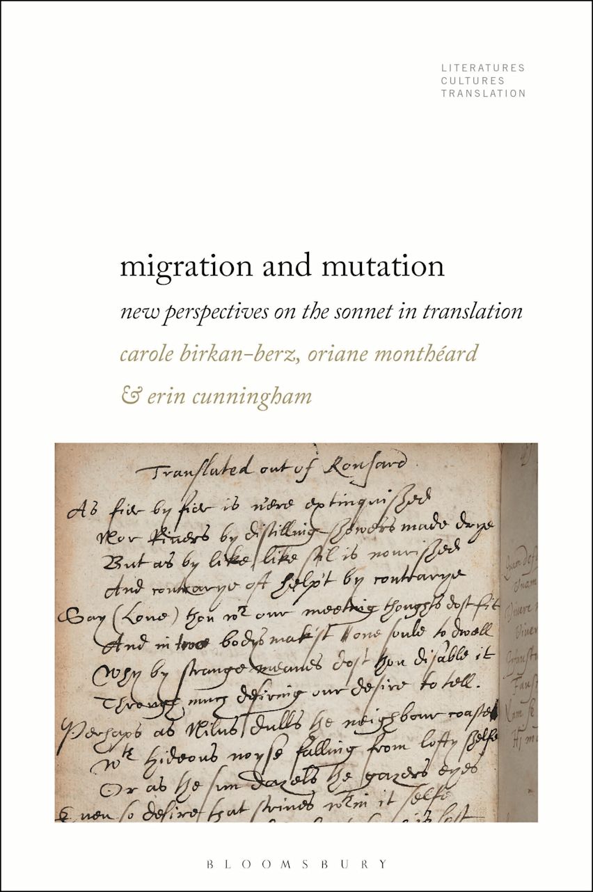 Couverture de l'ouvrage "Migration and mutation. New perspectives on the sonnet in translation"