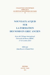 Lire la suite à propos de l’article Nouveaux acquis sur la formation des noms en grec ancien