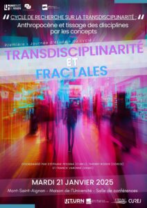 Affiche de la journée d'étude "Transdisciplinarité et fractales"